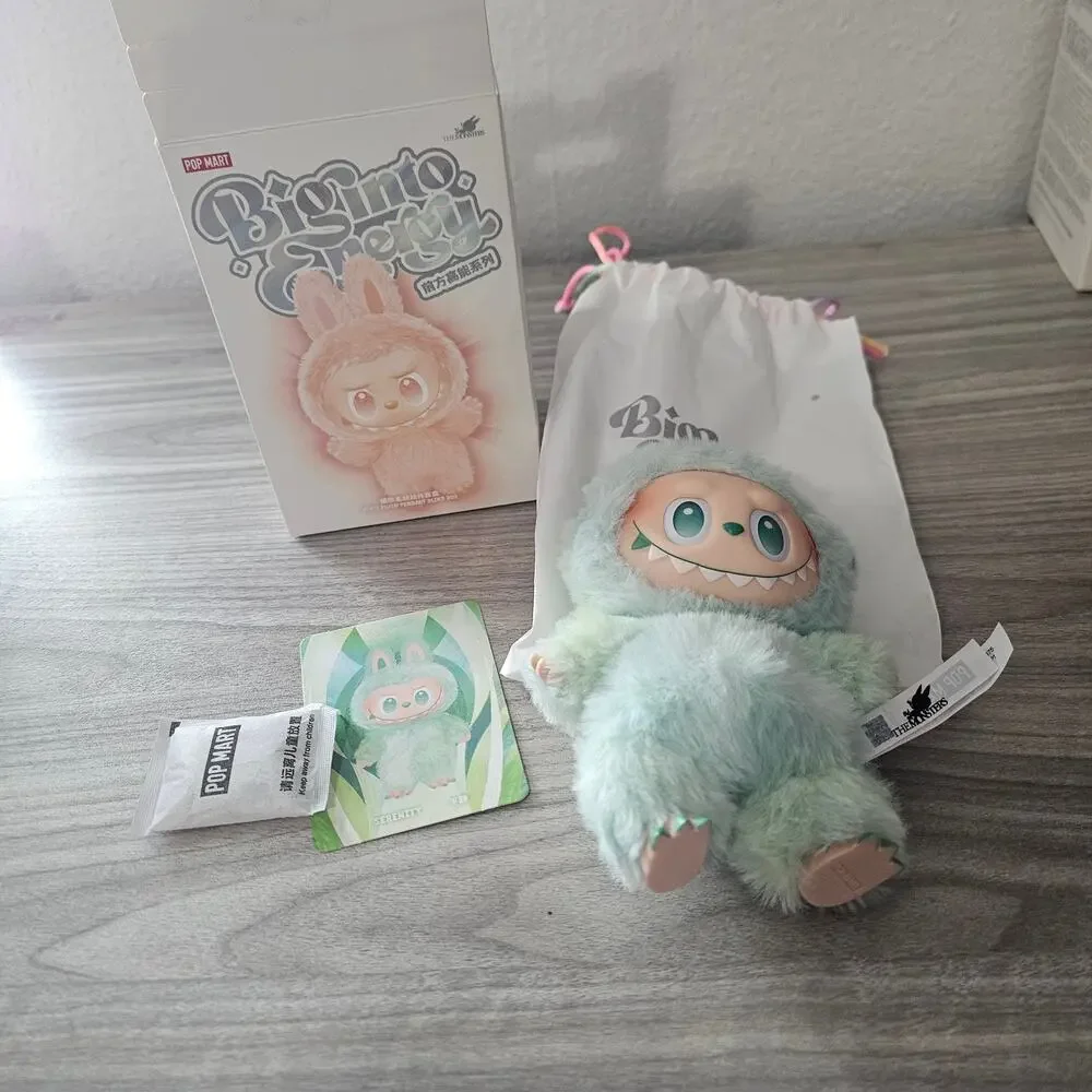 Popmart Labubu Big Into Energy Vinyl Plush Pendent Serenity Green Plush Toy NEW